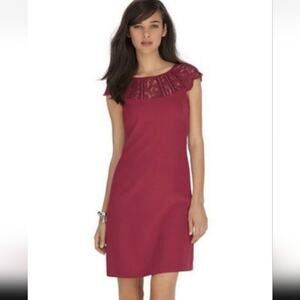 WHBM‎ Wine Red Sheath Dress Size 10 Dinner Date Cocktail Party Event Evening